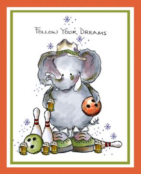 Bowling Elephant Card